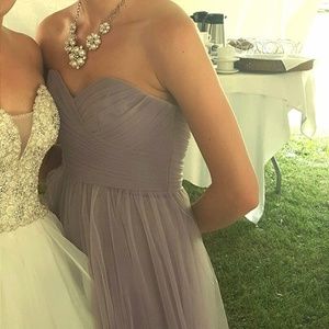 Full length gown; lavendar purple;